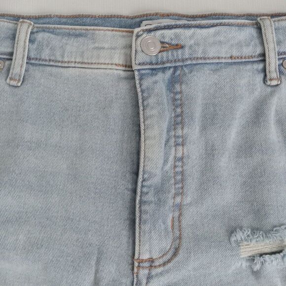Sofía Jeans by Sofia Vergara Light Wash Distressed Denim Shorts Women's Size 20 - Picture 6 of 12